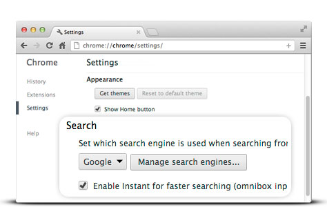 how set search engine on mac